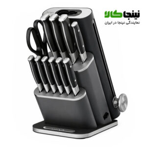 ست چاقو 13 پارچه نینجا رنگ مشکی مدل NK32013 12 قیمت ست چاقو 13 پارچه نینجا رنگ مشکی مدل NK32013